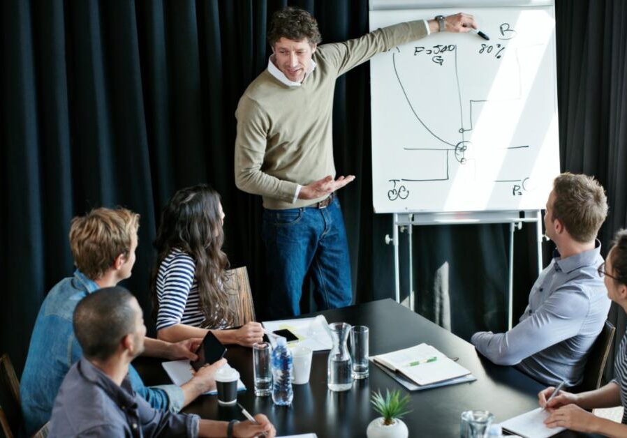 A meeting for strategic planning, goal setting